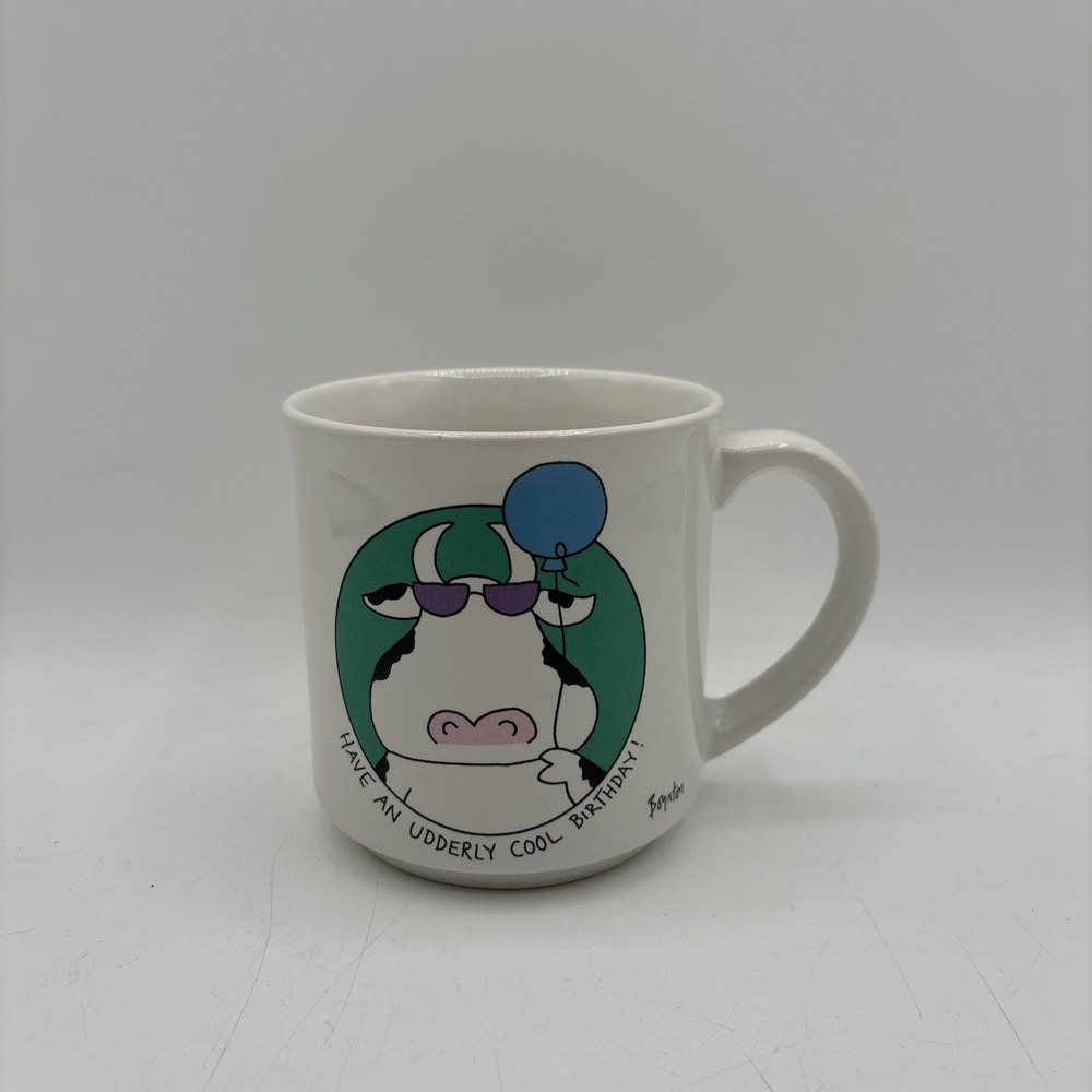 Sandra Boynton Have‎ An Udderly Cool Birthday Cows 1991 Ceramic Coffee Mug Korea